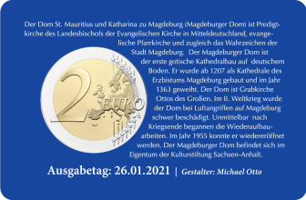 2-Euro-Münze Coin-Card 2021 "Sachsen-Anhalt"