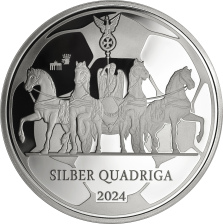 Silber Quadriga 2024 XL Format 65 mm